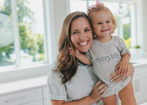 woman and toddler daughter